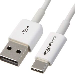 3/$15 Amazon Basics White USB-C to USB-A Cable NEW